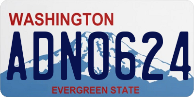 WA license plate ADN0624