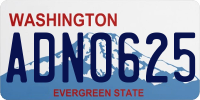 WA license plate ADN0625