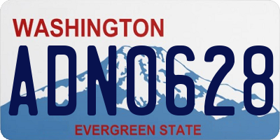 WA license plate ADN0628