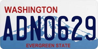 WA license plate ADN0629