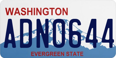 WA license plate ADN0644