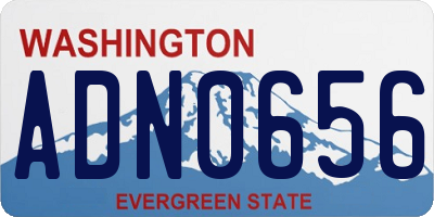 WA license plate ADN0656