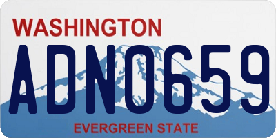 WA license plate ADN0659