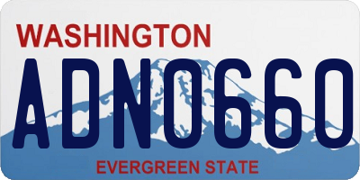 WA license plate ADN0660