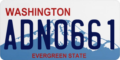 WA license plate ADN0661