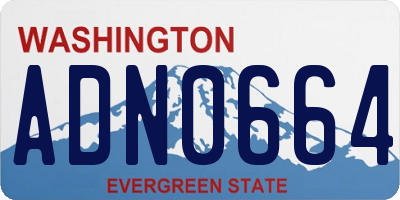 WA license plate ADN0664