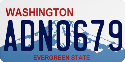 WA license plate ADN0679