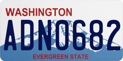 WA license plate ADN0682