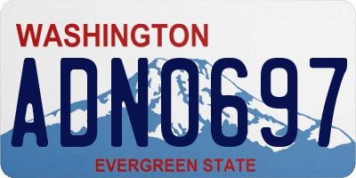 WA license plate ADN0697