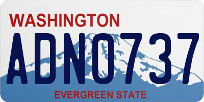 WA license plate ADN0737
