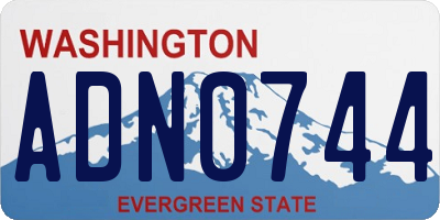 WA license plate ADN0744
