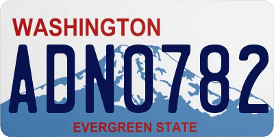 WA license plate ADN0782