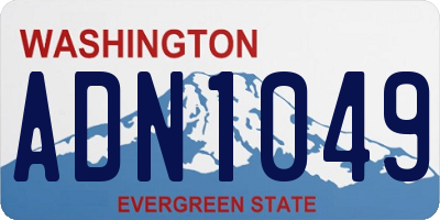 WA license plate ADN1049