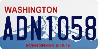 WA license plate ADN1058