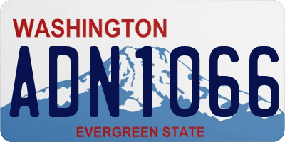 WA license plate ADN1066