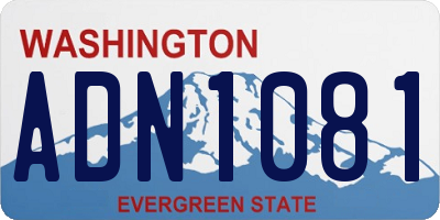 WA license plate ADN1081