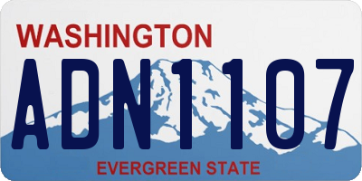 WA license plate ADN1107