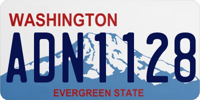 WA license plate ADN1128