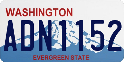 WA license plate ADN1152