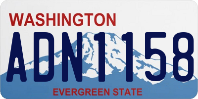 WA license plate ADN1158