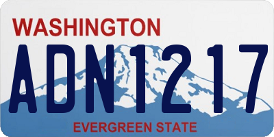 WA license plate ADN1217
