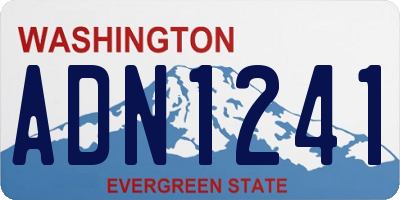 WA license plate ADN1241