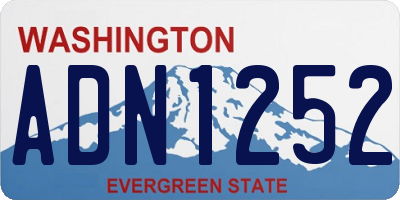 WA license plate ADN1252