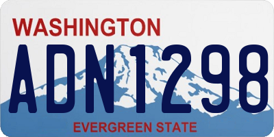 WA license plate ADN1298