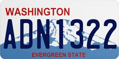 WA license plate ADN1322