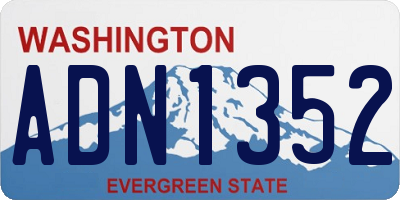 WA license plate ADN1352