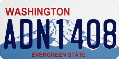 WA license plate ADN1408