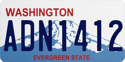 WA license plate ADN1412