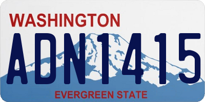 WA license plate ADN1415