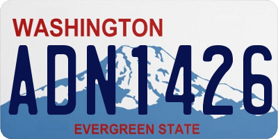 WA license plate ADN1426