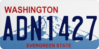 WA license plate ADN1427