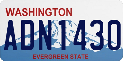 WA license plate ADN1430