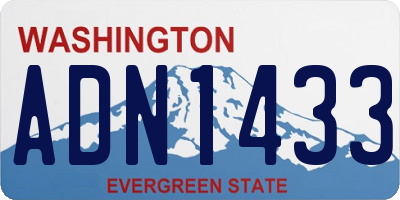 WA license plate ADN1433