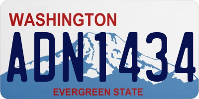 WA license plate ADN1434