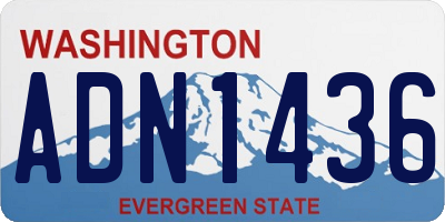 WA license plate ADN1436