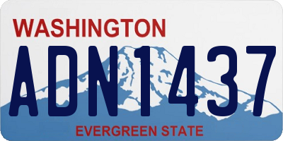 WA license plate ADN1437