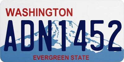 WA license plate ADN1452