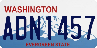 WA license plate ADN1457