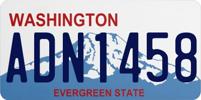 WA license plate ADN1458