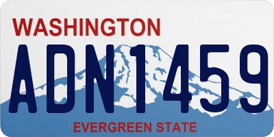 WA license plate ADN1459