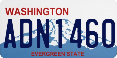 WA license plate ADN1460