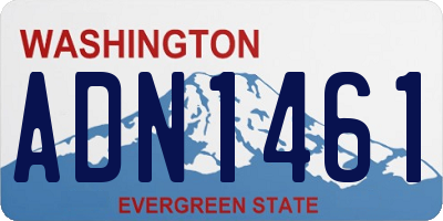 WA license plate ADN1461