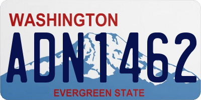 WA license plate ADN1462