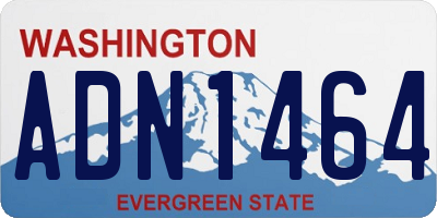 WA license plate ADN1464