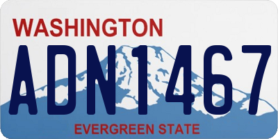 WA license plate ADN1467