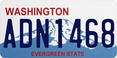 WA license plate ADN1468